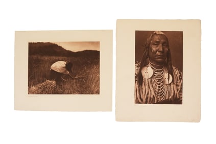 2 Edward S. Curtis antique photogravures