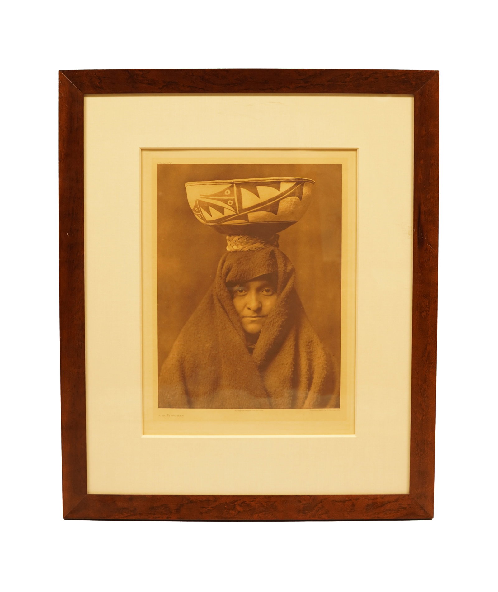 Zuni Woman Edward S. Curtis dated 1903 photogravure: Zuni Woman by Edward S. Curtis. H: 29" x W: 23.5." Photogravure, dated 1903.