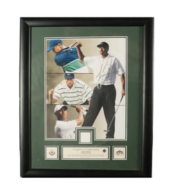 Tiger Wood framed worn shirt