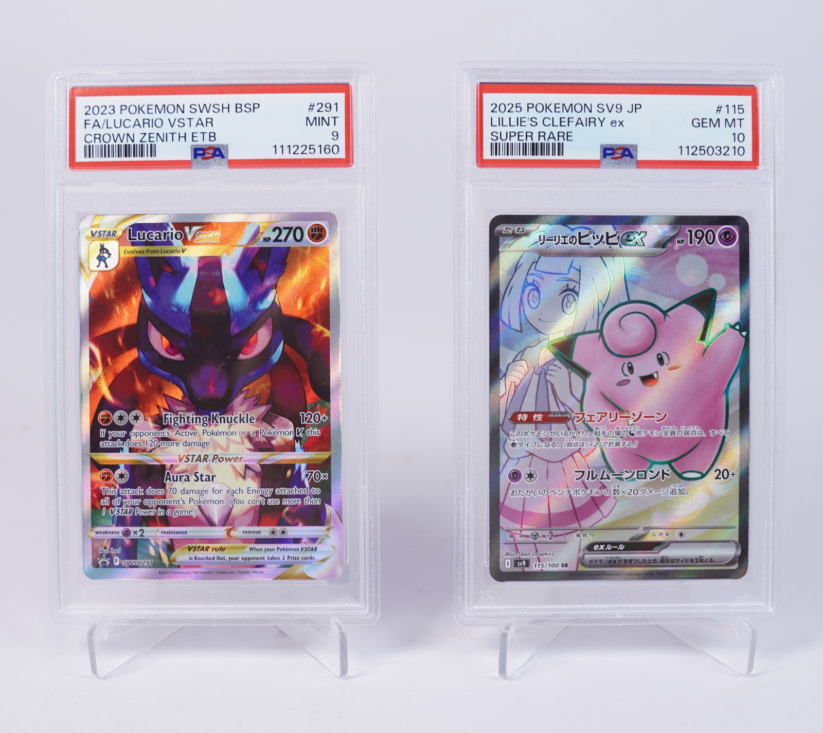 2 Pokemon cards graded PSA (1 of 5)