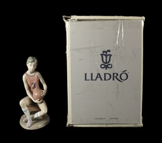 Lladro basketball boy withi box