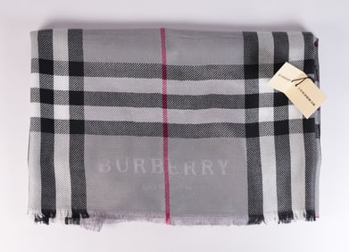 A Burberry scarf with tag
