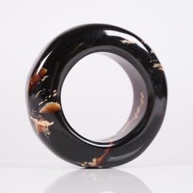 A vintage natural amber bangle 130 grams
