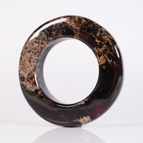 A vintage natural amber bangle 179 grams