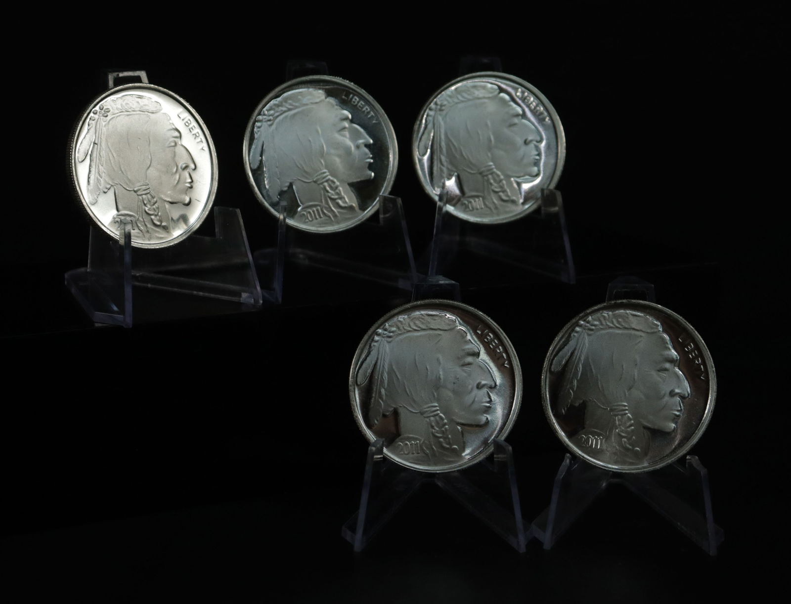 Lots 5 fine silver .999 troy 1oz Indian coins (1 of 7)