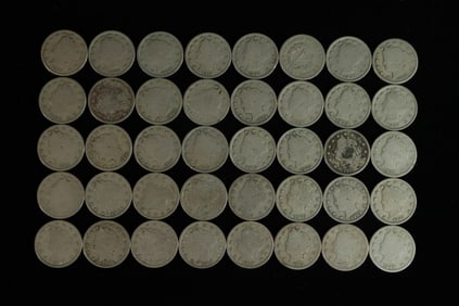 40 mixed dates nickles liberty head