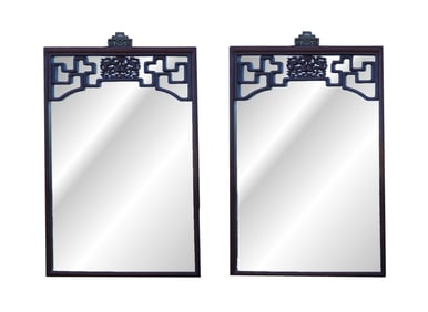 2 Chinese antique wooden mirrors