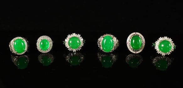 Lots Chinese apple green rings
