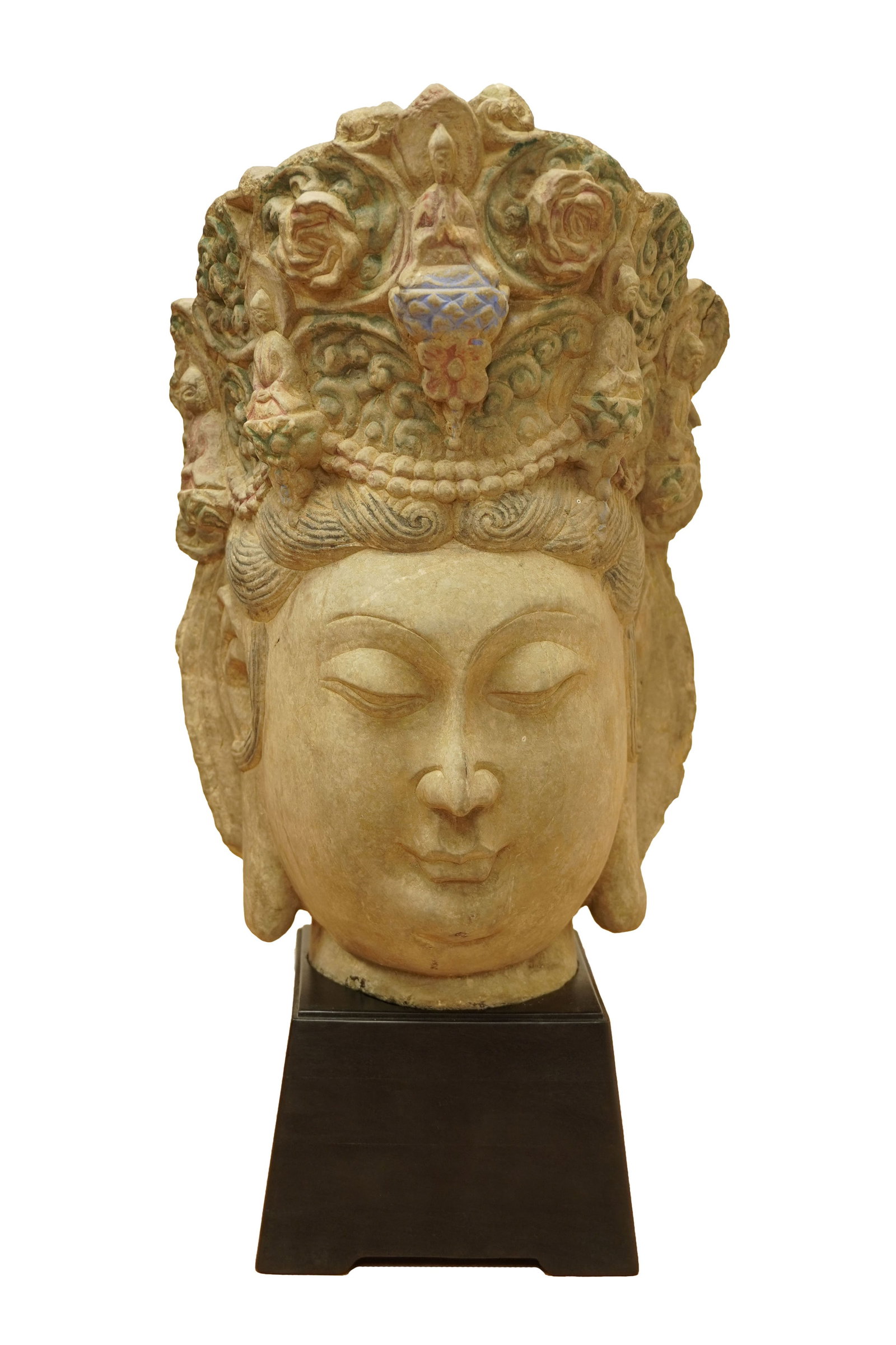Chinese fine stone buddha head (1 of 9)