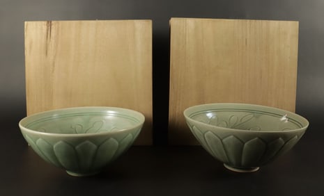 Lots Chinese green bowl
