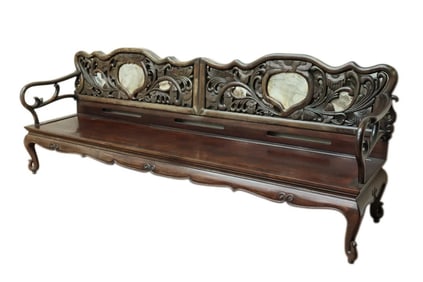 Chinese antique rosewood bench