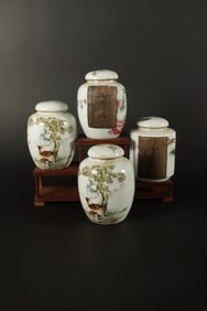 Lots Chinese tea caddie with tea