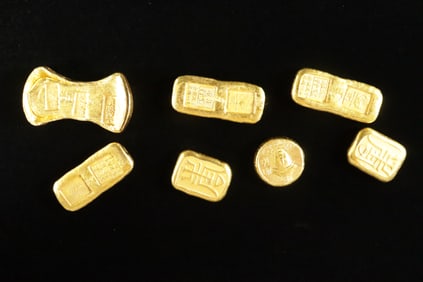 Lots Chinese ingots ungraded