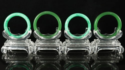 Lots Chinese apple green bangles