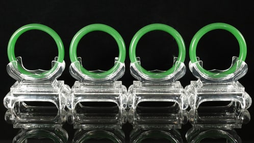 Lots Chinese apple green bangles