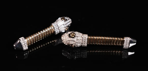 14 kt gold diamond earrings