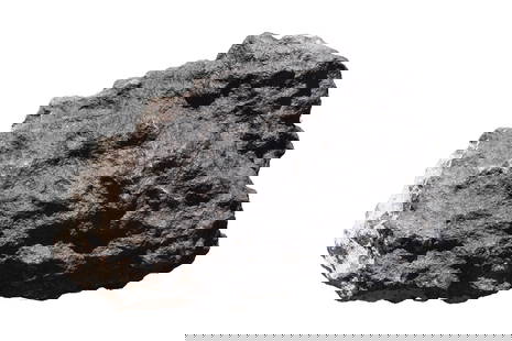 A possible meteorite large boulder: A possible meteorite large boulder, condition selling it as is. All sales are final. H: 13" x W: 12." Very heavy in weight. No return.
