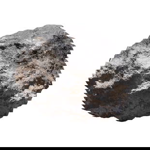 A possible meteorite large boulder: A possible meteorite large boulder, condition selling it as is. All sales are final. H: 13" x W: 12." Very heavy in weight. No return.