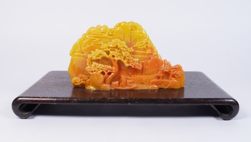 Chinese fine carved boulder