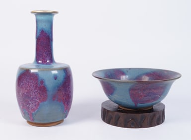 Lots Chinese purple vase