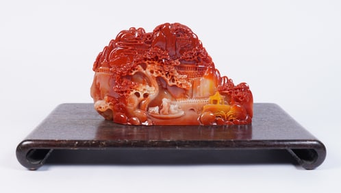 Chinese fine carved boulder