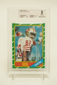 1986 Topps Jerry Rice rookie card Beckett 8