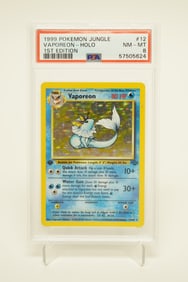 1999 Pokemon Vaporeon PSA 8 1st edition