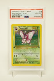 1999 Pokemon Venomoth PSA 8 1st edition