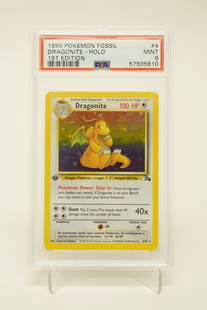 1999 Pokemon Dragonite 1st PSA 9: 1999 Pokemon Dragonite, hologram, 1st edition. PSA 9.