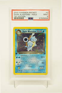 2000 Pokemon Blastoise 1st PSA 9: 2000 Pokemon Blastoise, hologram, 1st edition. PSA