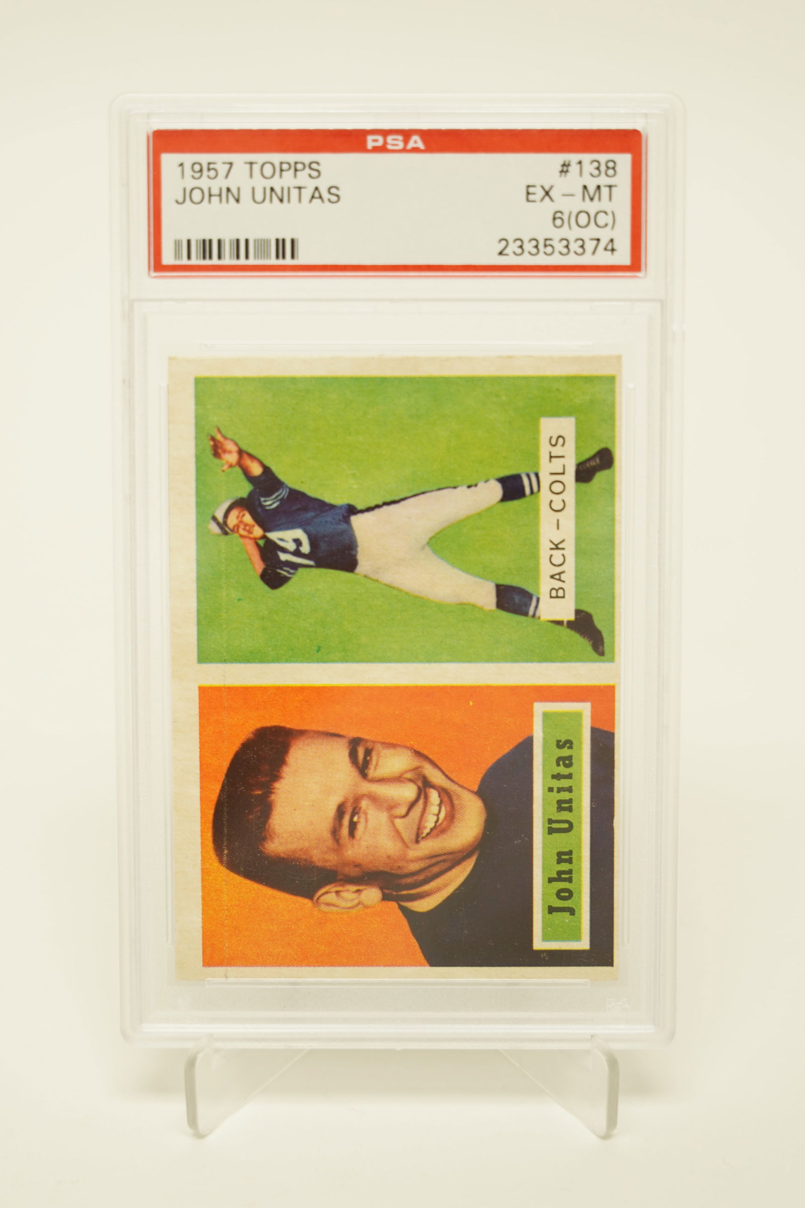 1957 Topps John Unitas PSA 6 OC (1 of 4)
