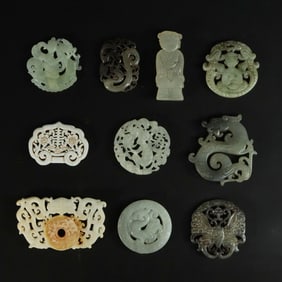 Lots Chinese jade carvings