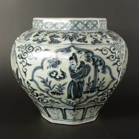 Chinese fine blue and white jar