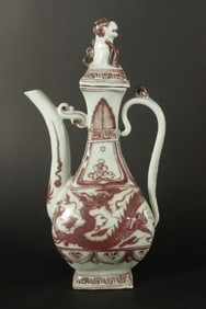 Chinese copper red wine pot