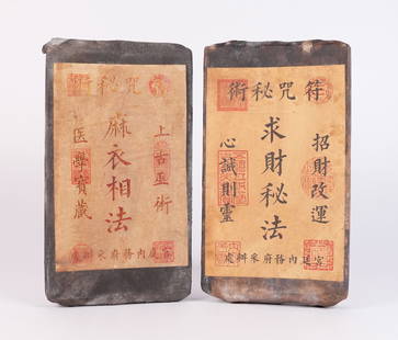 Lots Chinese books: Lots Chinese books sealed in leather.