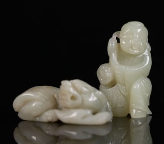 2 Chinese antique jade