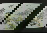 2 Chinese antique porcelain plaques estate