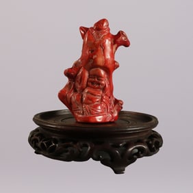 A vintage carved coral