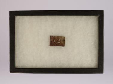 A meteorite with vintage box