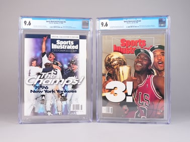 2 CGC graded sports magazine Jordan