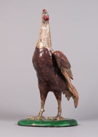 A vintage rooster statue