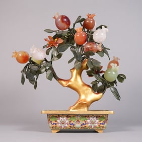 Chinese fine cloisonne tree