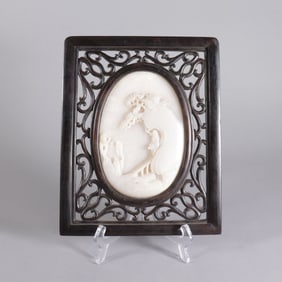 Chinese fine jade panel