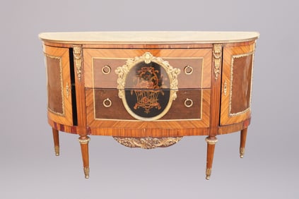 A vintage gilted bronze desk
