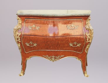 Antique marble top footed desk
