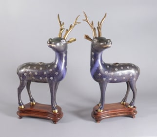 Lots Chinese cloisonne figures