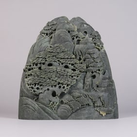 Chinese carved boulder