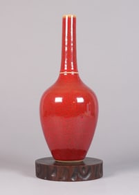 Chinese fine red vase