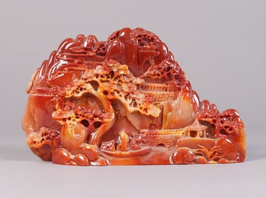 Chinese fine carved boulder