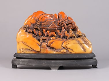 Chinese fine boulder carving